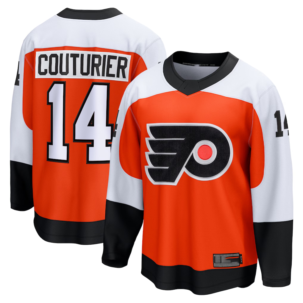 Fenge P.Flyers #14 Sean Couturier Orange Home Breakaway Jerseys