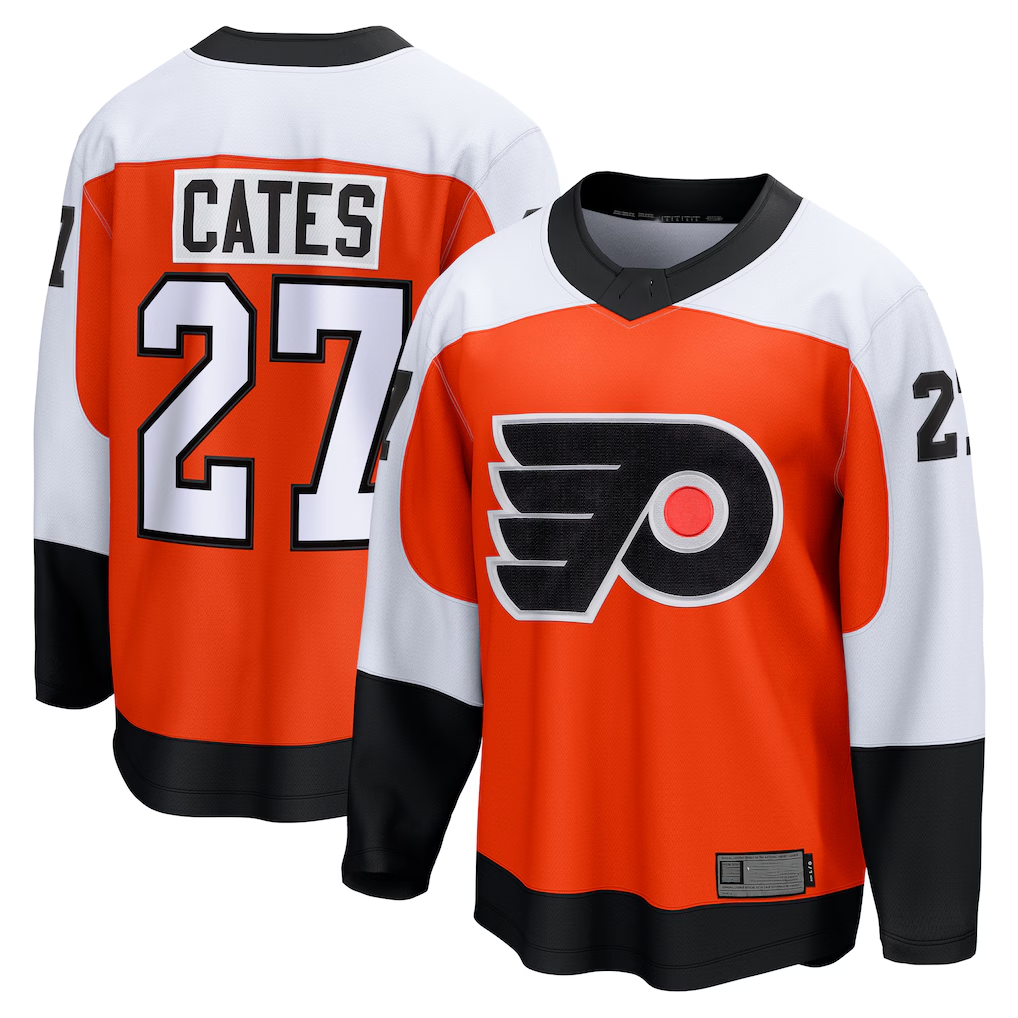 Fenge P.Flyers #27 Noah Cates Orange Home Breakaway Jerseys
