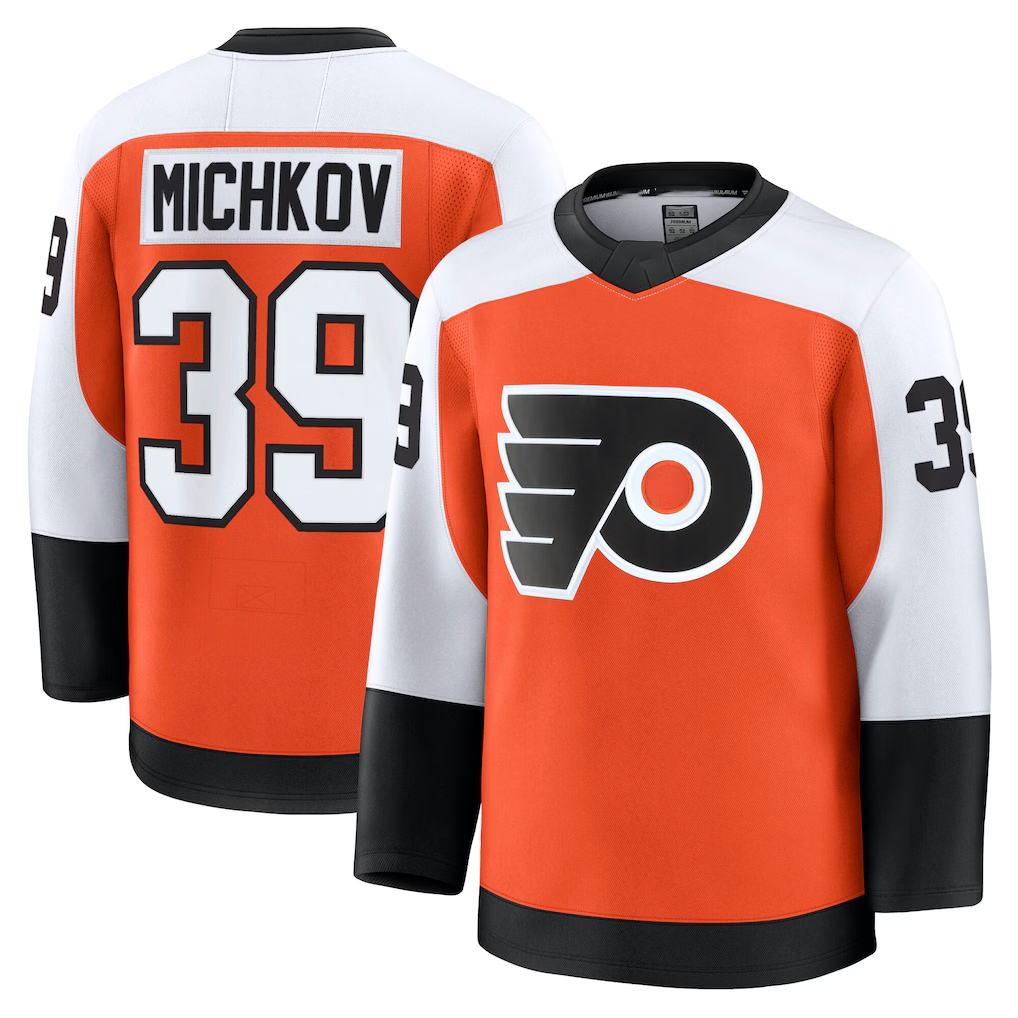 Fenge P.Flyers #39 Matvei Michkov Orange Home Premium Jerseys