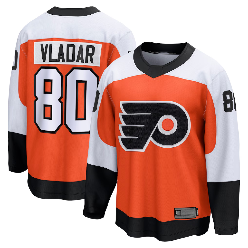 Fenge P.Flyers #80 Dan Vladar Orange Home Breakaway Jerseys