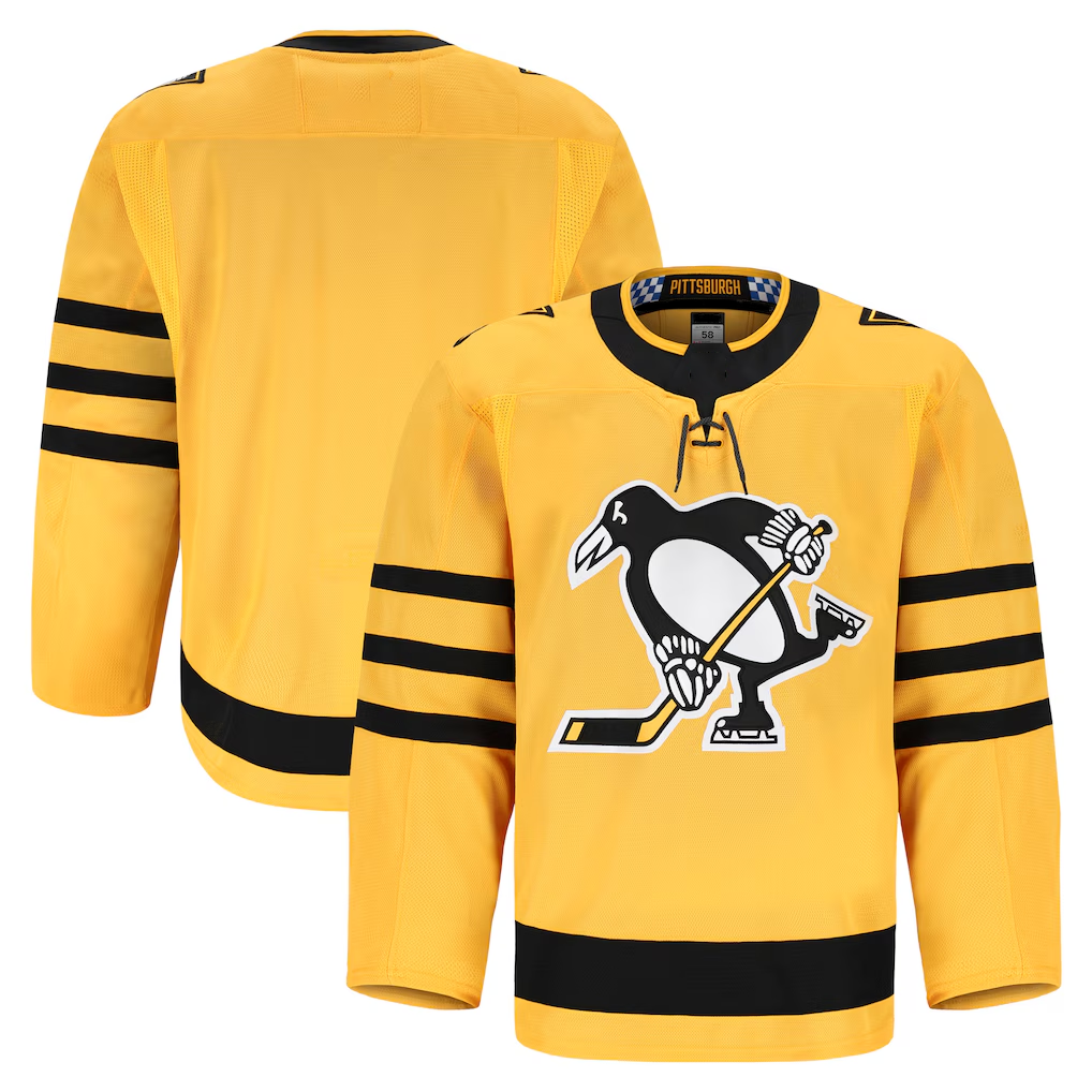 Fenge P.Penguins Gold Alternate Authentic Pro Jerseys