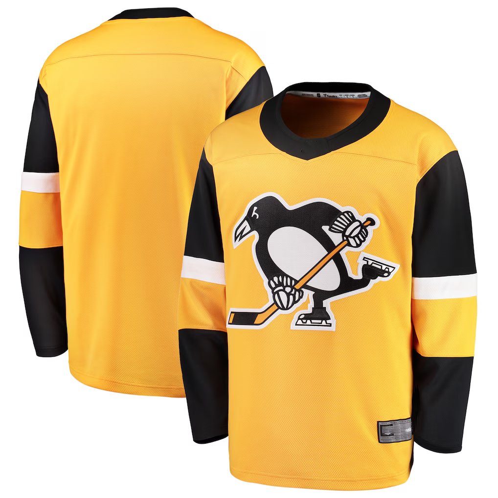Fenge P.Penguins Gold Alternate Breakaway Jerseys