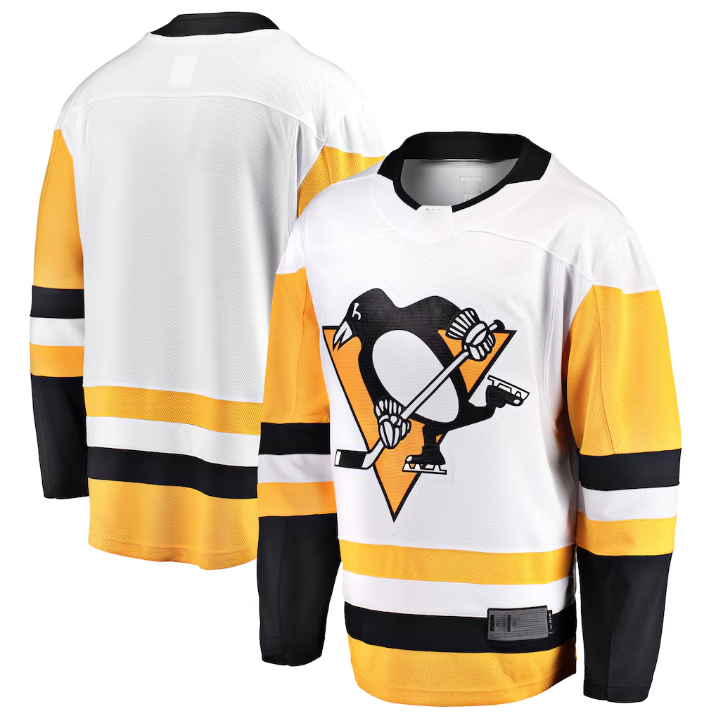 Fenge P.Penguins White Away Breakaway Jerseys