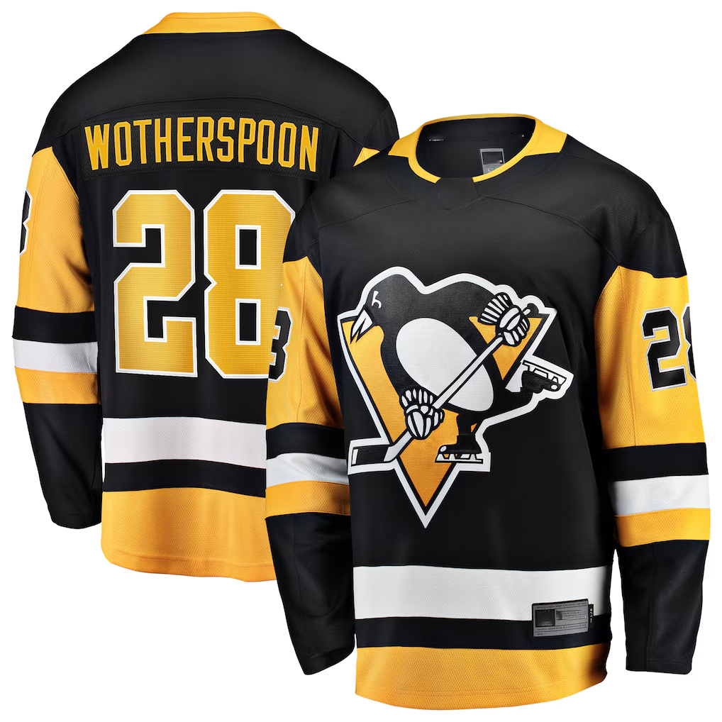 Fenge P.Penguins #28 Parker Wotherspoon Black Home Breakaway Jerseys