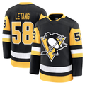 Fenge P.Penguins #58 Kris Letang Black Home Premium Jerseys