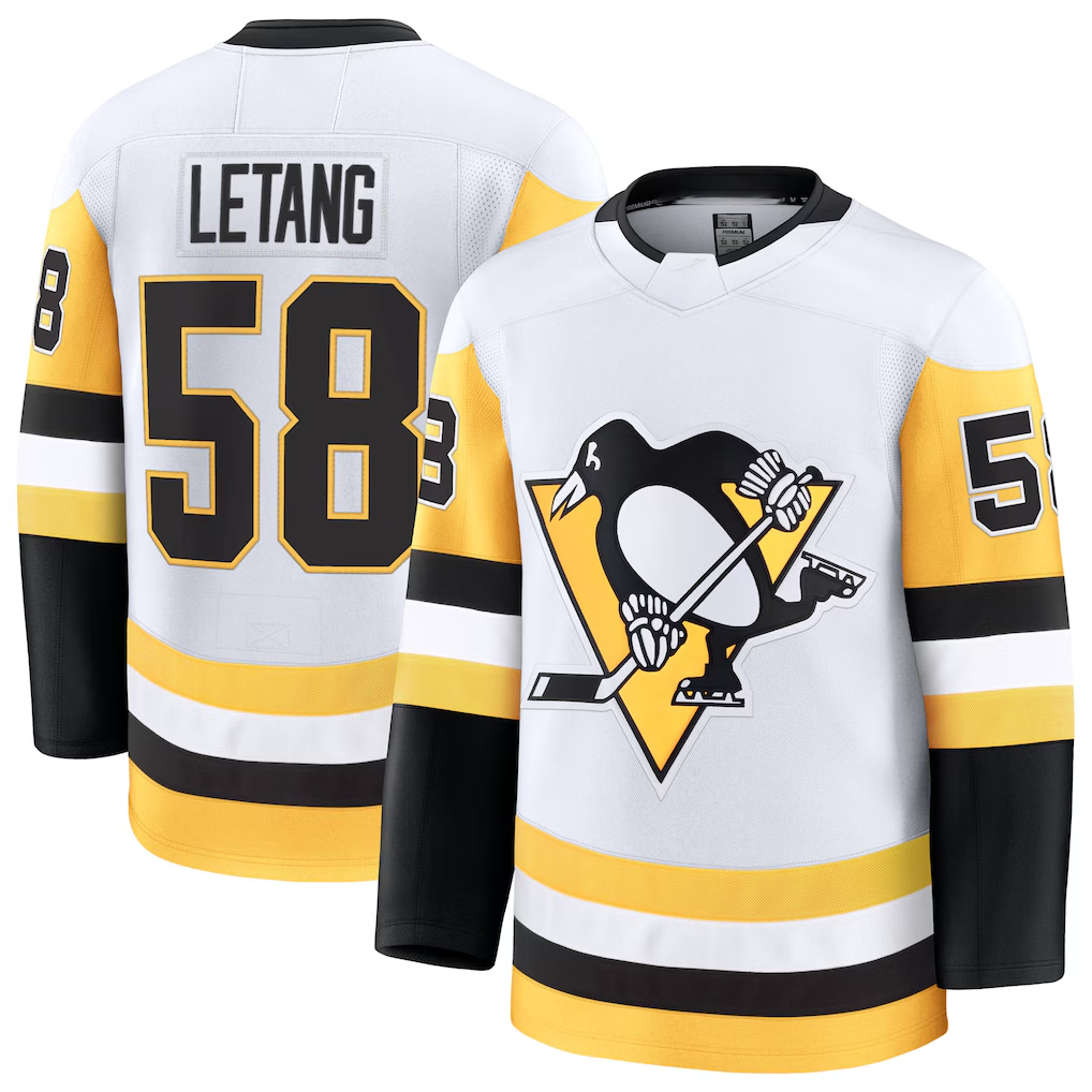 Fenge P.Penguins #58 Kris Letang White Premium Jerseys