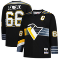 Fenge P.Penguins #66 Mario Lemieux Mitchell & Ness Black 1996-97 Blue Line 2.0 Jerseys