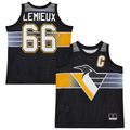 Fenge P.Penguins #66 Mario Lemieux Mitchell & Ness Black Maxxed Out Fashion Basketball Jerseys