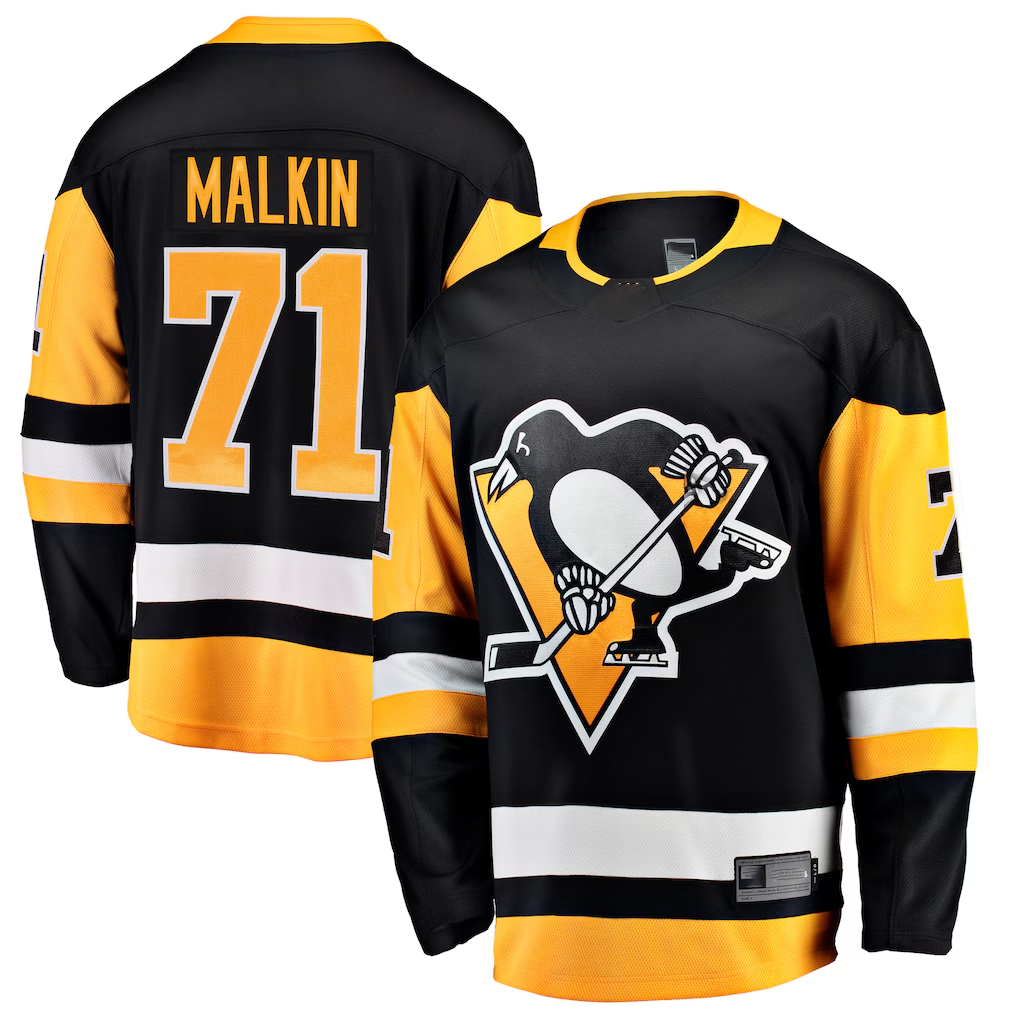 Fenge P.Penguins #71 Evgeni Malkin Black Home Breakaway Jerseys