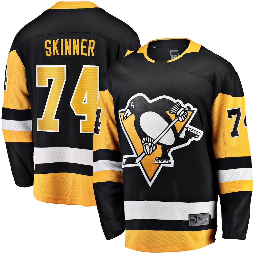 Fenge P.Penguins #74 Stuart Skinner Black Home Breakaway Jerseys
