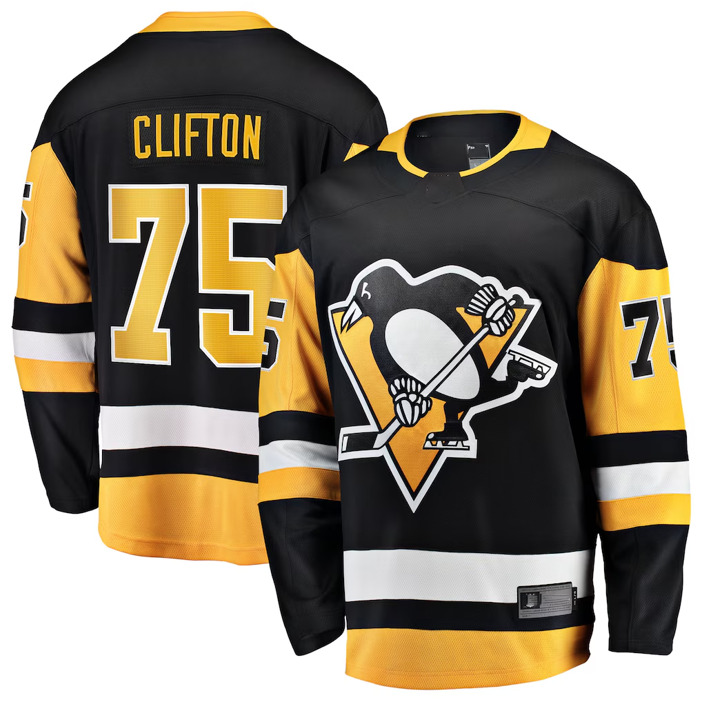 Fenge P.Penguins #75 Connor Clifton Black Home Breakaway Jerseys