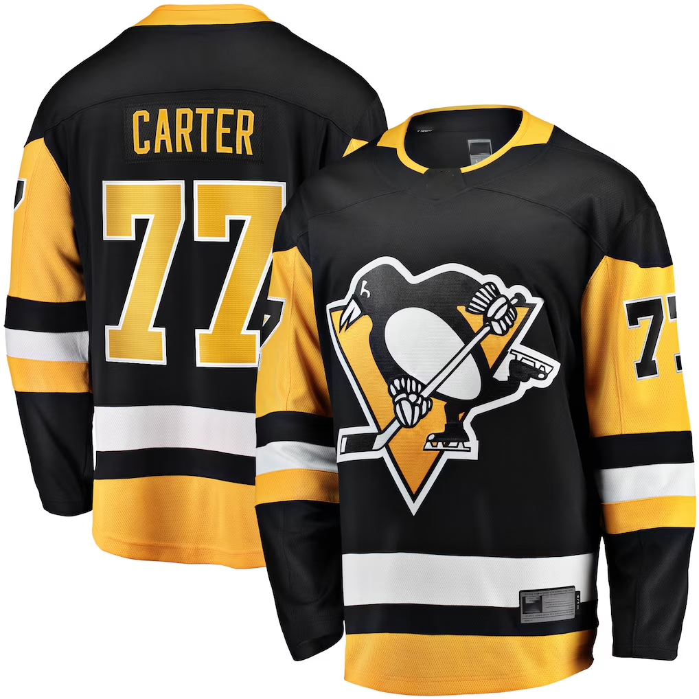 Fenge P.Penguins #77 Jeff Carter Black Home Breakaway Replica Jerseys
