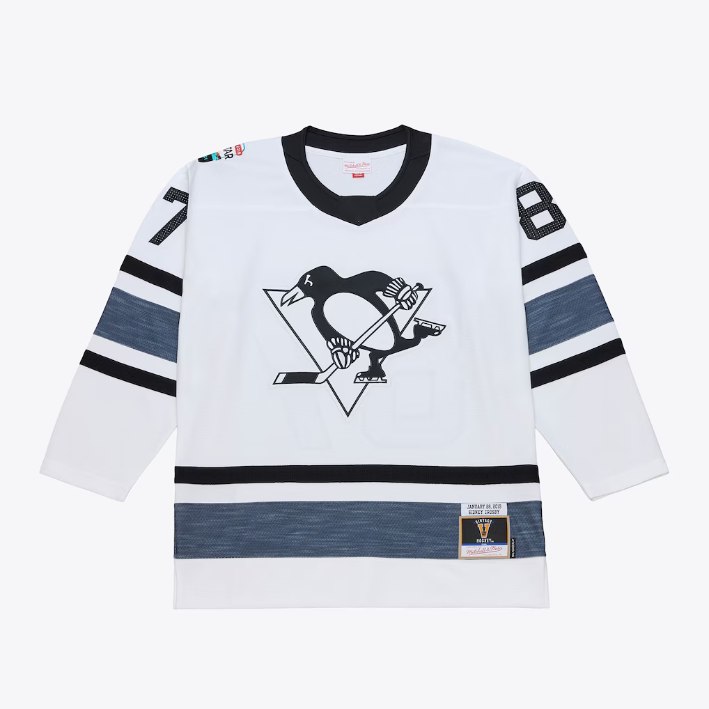 Fenge P.Penguins #87 Sidney Crosby Mitchell & Ness White 2019 All-Star Game Power Play Jerseys