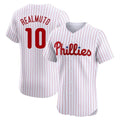 Fenge P.Phillies #10 J.T. Realmuto Player White Home Limited Elite Stitched Jerseys