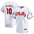 Fenge P.Phillies #10 J.T. Realmuto Player White Phillies & Eagles Vapor Premier Limited Stitched Jerseys
