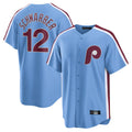Fenge P.Phillies #12 Kyle Schwarber Player Light Blue Home Game Stitched Jerseys