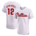 Fenge P.Phillies #12 Kyle Schwarber Player White Home Limited Elite Stitched Jerseys