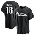 Fenge P.Phillies #16 Brandon Marsh Player Black Alt Fashion Home Game Stitched Jerseys