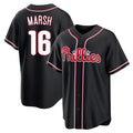 Fenge P.Phillies #16 Brandon Marsh Player Black Fashion Out Home Game Stitched Jerseys