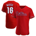 Fenge P.Phillies #16 Brandon Marsh Player Red Home Limited Elite Stitched Jerseys