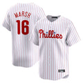 Fenge P.Phillies #16 Brandon Marsh Player White Home Limited Stitched Jerseys
