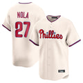 Fenge P.Phillies #27 Aaron Nola Player Cream Home Limited Stitched Jerseys