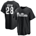 Fenge P.Phillies #28 Alec Bohm Player Black Home Game Stitched Jerseys