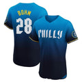 Fenge P.Phillies #28 Alec Bohm Player Blue City Connect Home Limited Elite Stitched Jerseys