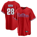 Fenge P.Phillies #28 Alec Bohm Player Red Home Game Stitched Jerseys