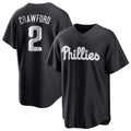 Fenge P.Phillies #2 Justin Crawford Player Black Alt Fashion Home Game Stitched Jerseys