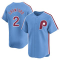 Fenge P.Phillies #2 Justin Crawford Player Light Blue Game Stitched Jerseys