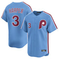Fenge P.Phillies #3 Bryce Harper Player Light Blue Home Limited Stitched Jerseys