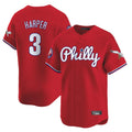 Fenge P.Phillies #3 Bryce Harper Player Red Phillies & Eagles Vapor Premier Limited Stitched Jerseys