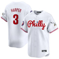 Fenge P.Phillies #3 Bryce Harper Player White Phillies & Eagles Vapor Premier Limited Stitched Jerseys