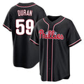 Fenge P.Phillies #59 Jhoan Duran Player Black Fashion Out Home Game Stitched Jerseys