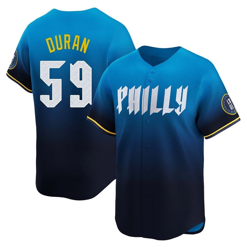 Fenge P.Phillies #59 Jhoan Duran Player Blue City Connect Home Limited Stitched Jerseys