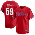 Fenge P.Phillies #59 Jhoan Duran Player Red Home Limited Stitched Jerseys
