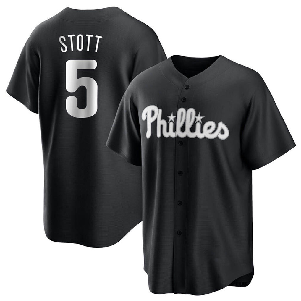 Fenge P.Phillies #5 Bryson Stott Player Black Alt Fashion Home Game Stitched Jerseys