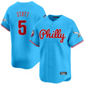 Fenge P.Phillies #5 Bryson Stott Player Light Blue Phillies & Eagles Vapor Premier Limited Stitched Jerseys