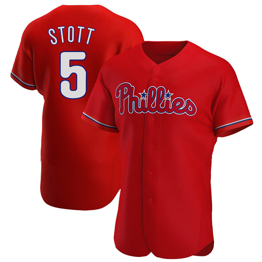 Fenge P.Phillies #5 Bryson Stott Player Red Home Limited Elite Stitched Jerseys