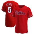 Fenge P.Phillies #5 Bryson Stott Player Red Home Limited Elite Stitched Jerseys