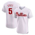 Fenge P.Phillies #5 Bryson Stott Player White Home Limited Elite Stitched Jerseys
