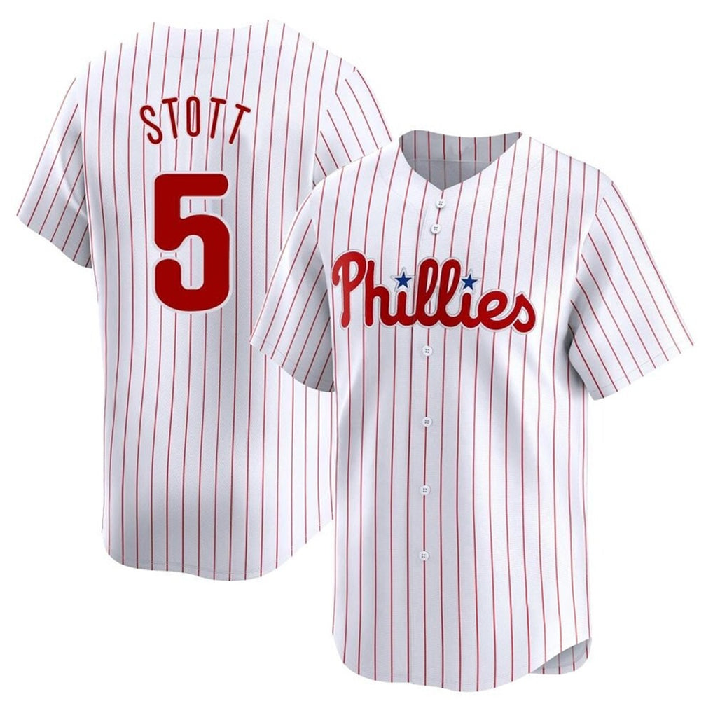 Fenge P.Phillies #5 Bryson Stott Player White Home Limited Stitched Jerseys