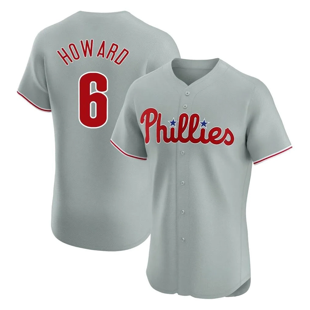 Fenge P.Phillies #6 Ryan Howard Player Gray Home Limited Elite Stitched Jerseys