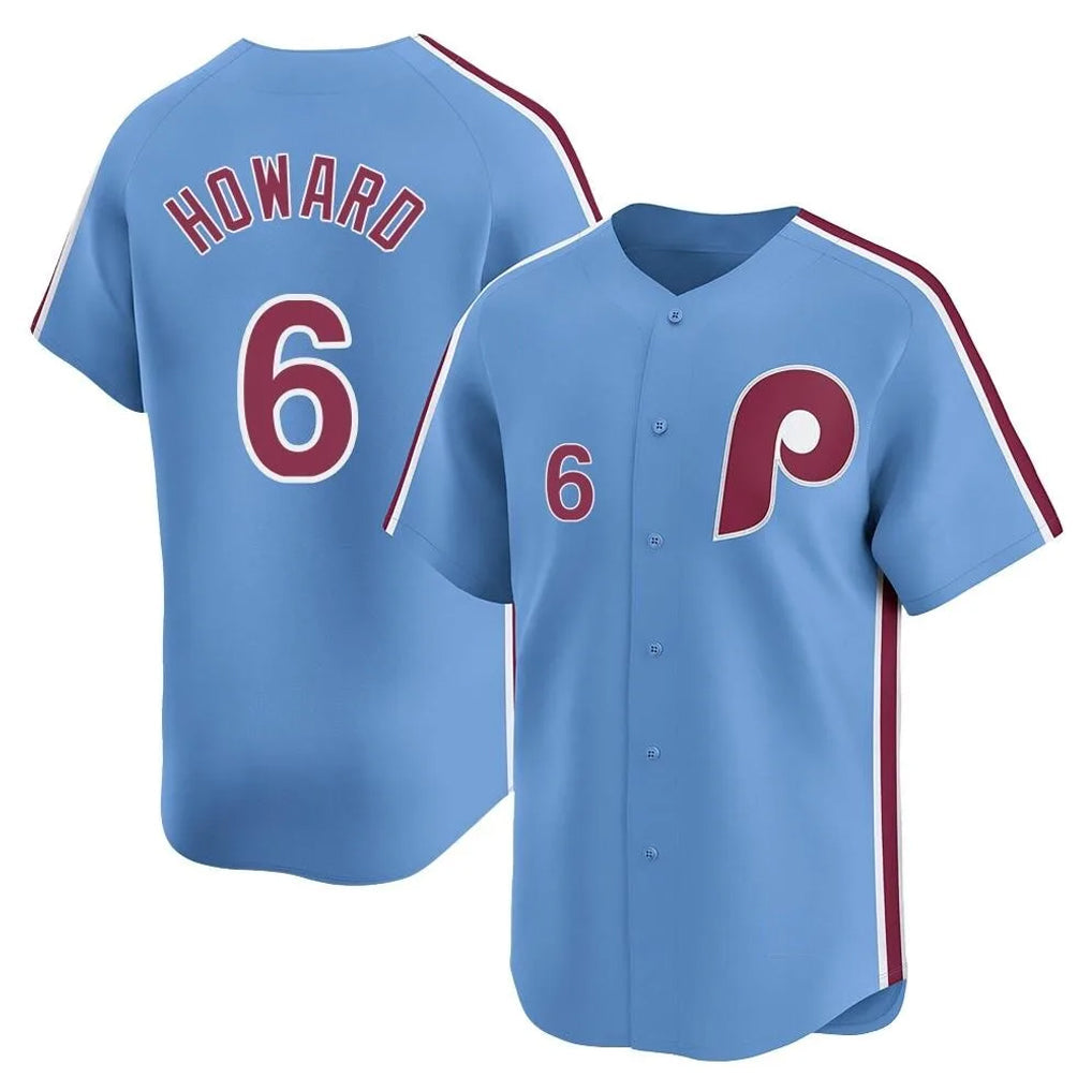 Fenge P.Phillies #6 Ryan Howard Player Light Blue Home Limited Stitched Jerseys