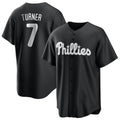 Fenge P.Phillies #7 Trea Turner Player Black Alt Fashion Home Game Stitched Jerseys