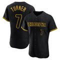 Fenge P.Phillies #7 Trea Turner Player Black Snake Skin City Home Limited Elite Stitched Jerseys