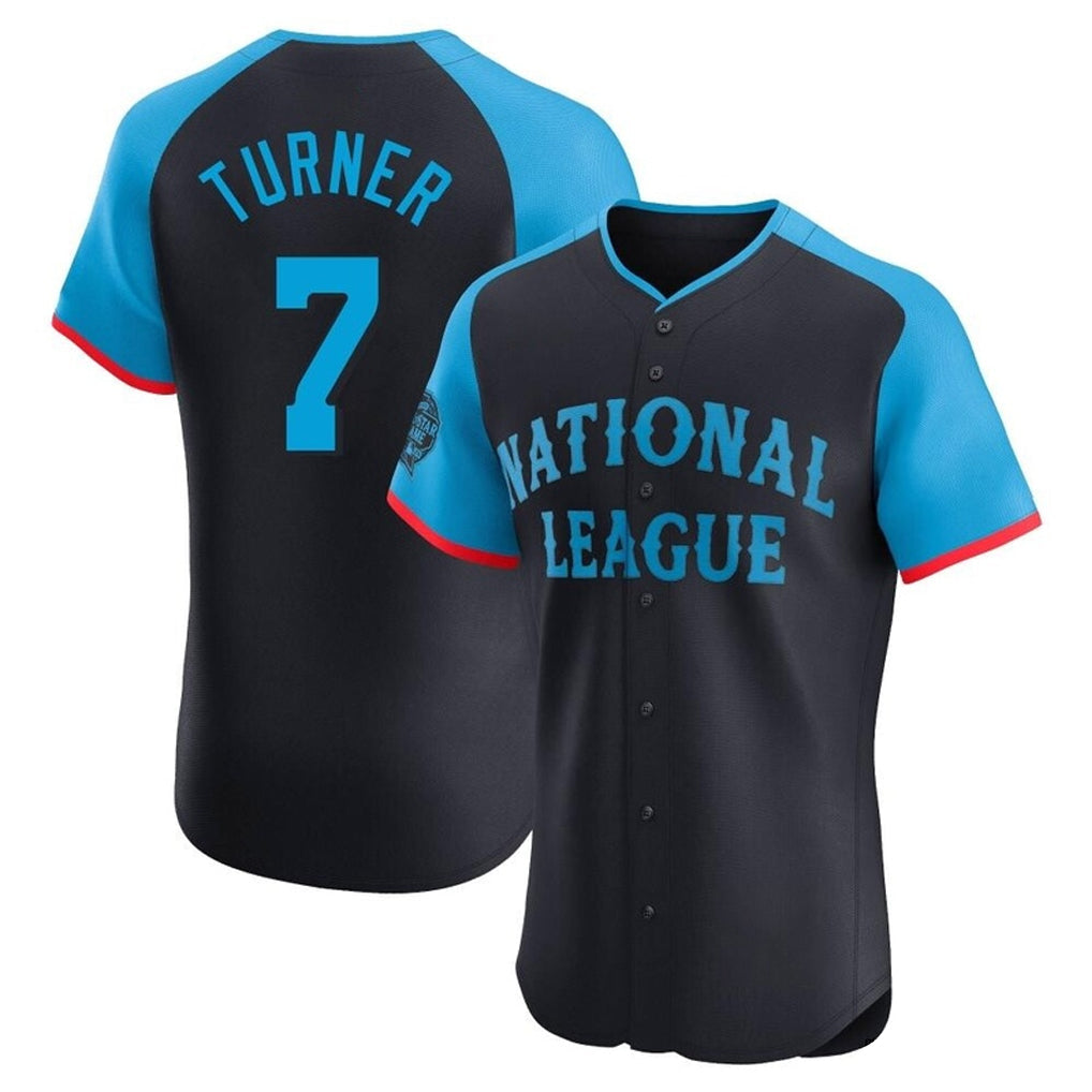 Fenge P.Phillies #7 Trea Turner Player Navy National League All-Star Limited Elite Stitched Jerseys