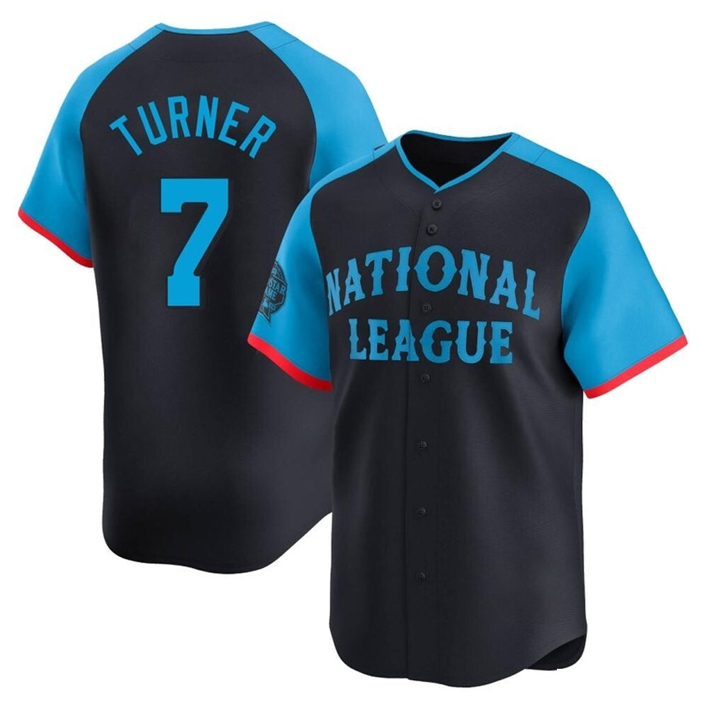 Fenge P.Phillies #7 Trea Turner Player Navy National League All-Star Limited Game Stitched Jerseys
