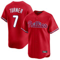 Fenge P.Phillies #7 Trea Turner Player Red Home Limited Stitched Jerseys